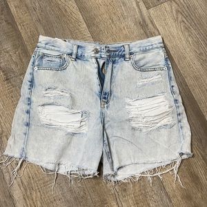 Mom shorts high-waisted